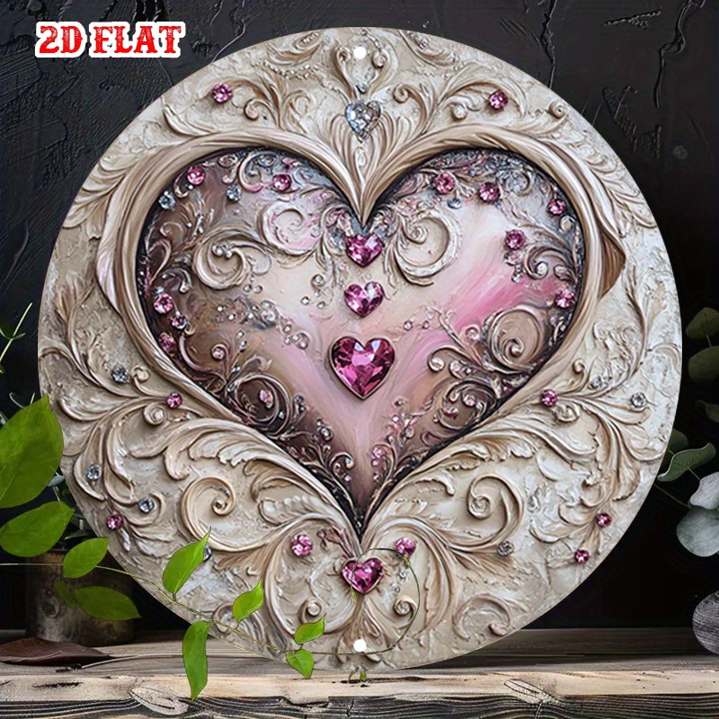 Art Craft Restaurant - Heart Shaped Iron Wall Art with