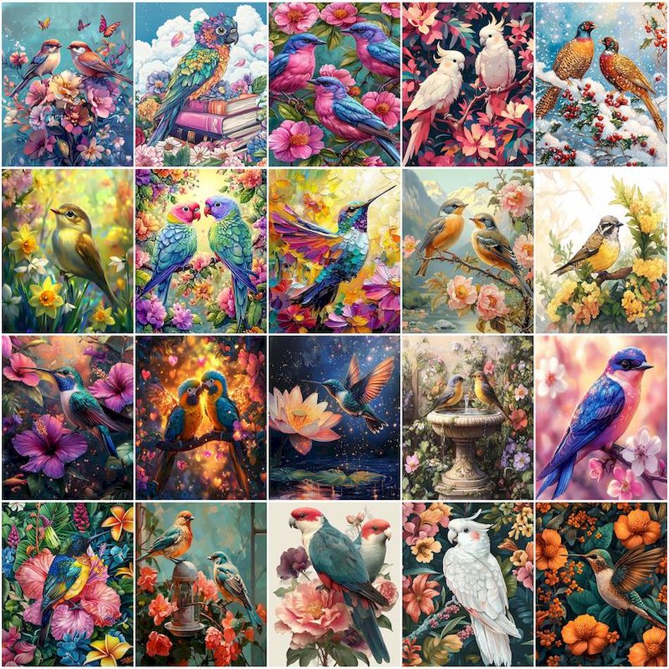 Art Craft Display - GATYZTORY Painting By Numbers Oil Bird