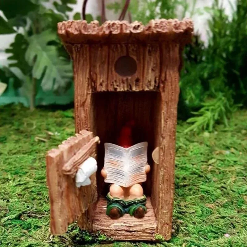 Art Craft Door - Reading Book Gnome Statue Sculpture Forgot