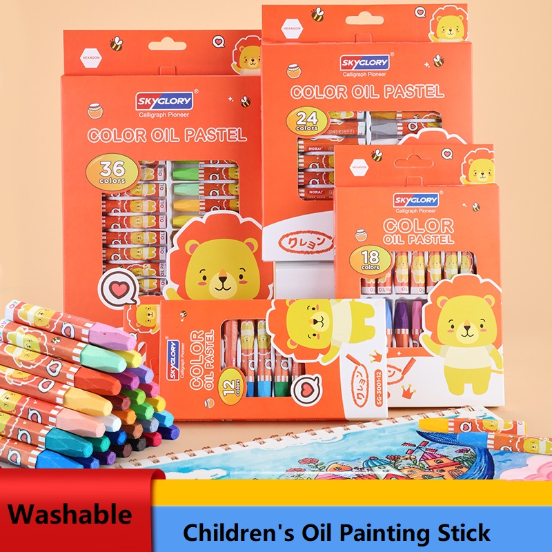 Chalk Pastel Set - Washable Soft Oil Pastels Professional Clear