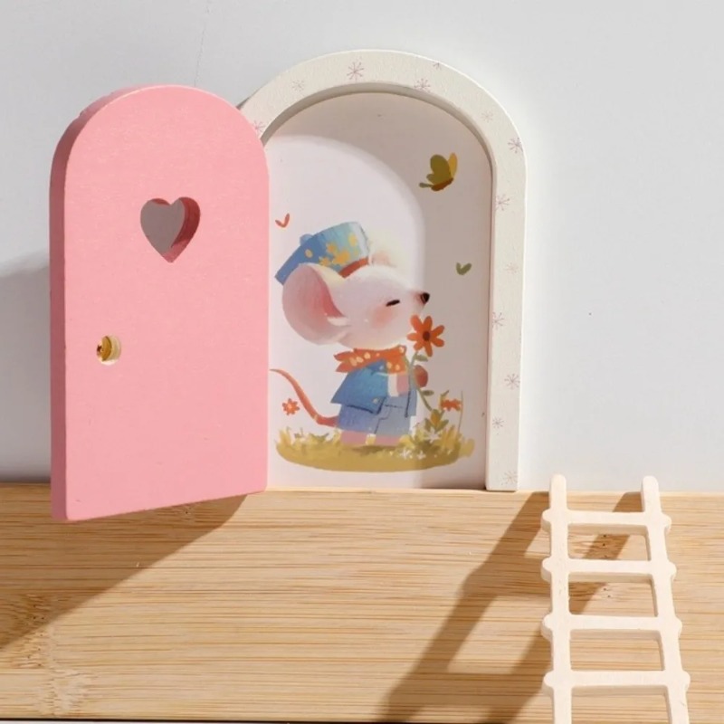Art Craft Door - Fairy Elf Door Glow Mini Wooden