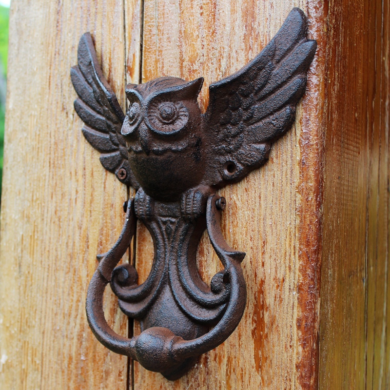 Rustic Owl Cast Iron Door Knoc - огляд і ціна Art Craft Door