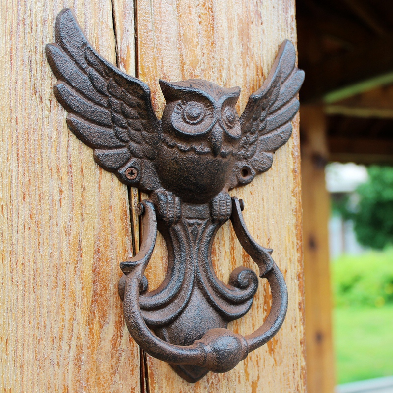Rustic Owl Cast Iron Door Knoc - огляд і ціна Art Craft Door