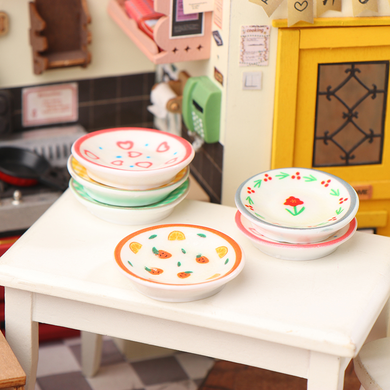 5Pcs 1/12 Dollhouse Mini Plate - огляд і ціна Art Craft House