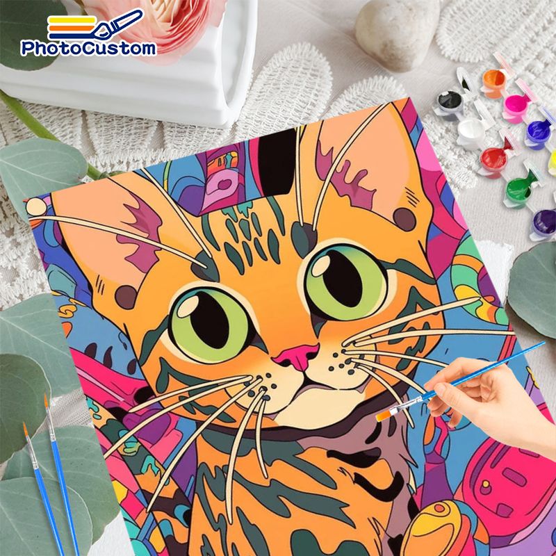 PhotoCustom Ginger Cat Paintin - огляд і ціна Art Craft Ideas Easy