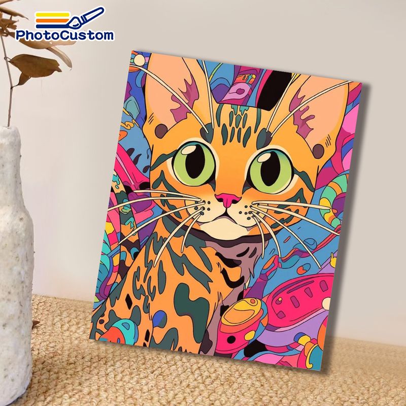 PhotoCustom Ginger Cat Paintin - огляд і ціна Art Craft Ideas Easy