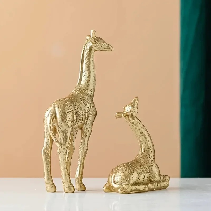 2pcs/set Giraffe Ornament, Gol - огляд і ціна Art Craft Display