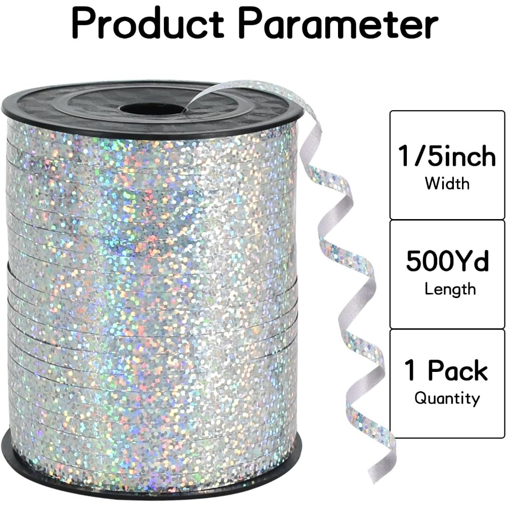 500 Yards Silver Curling Ribbo - огляд і ціна Art Craft Birthday Party
