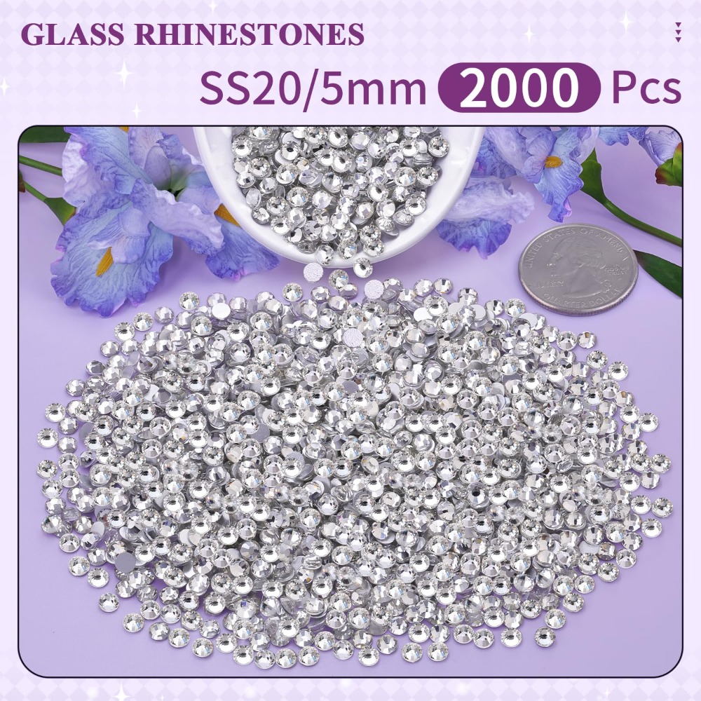 2000PCS Clear SS20 5mm Flatbac - огляд і ціна Art Craft Accessories