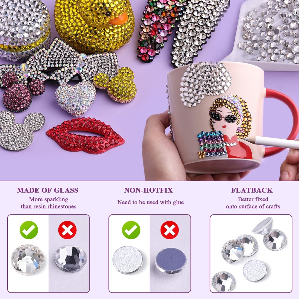 2000PCS Clear SS20 5mm Flatbac - огляд і ціна Art Craft Accessories