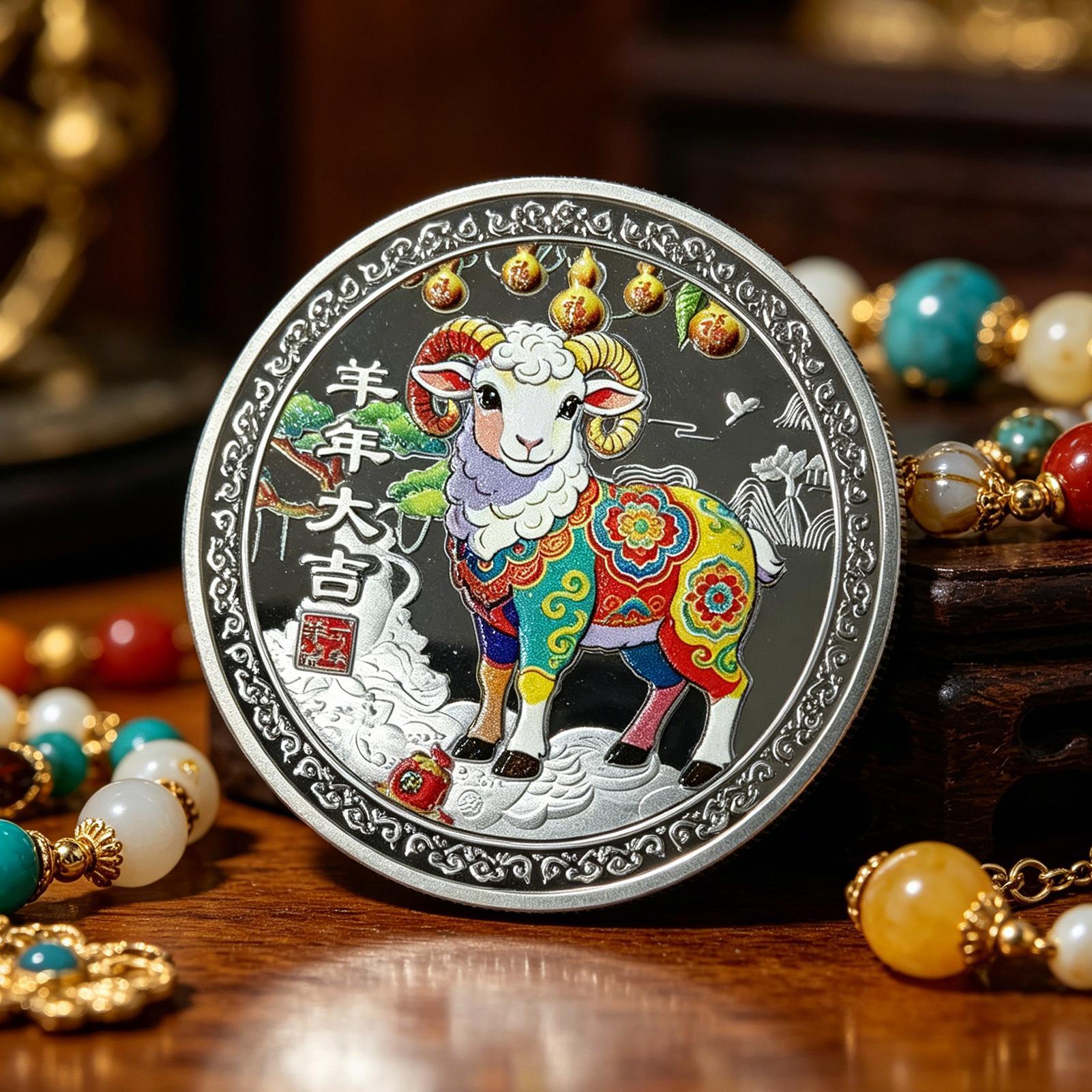 Year Of The Goat Souvenir Coin - огляд і ціна Art Craft Display