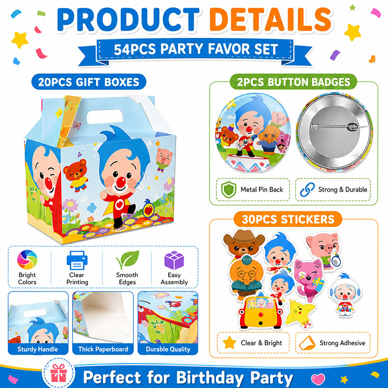 PLIM Cartoon Pattern Paper box - огляд і ціна Art Craft Birthday Party