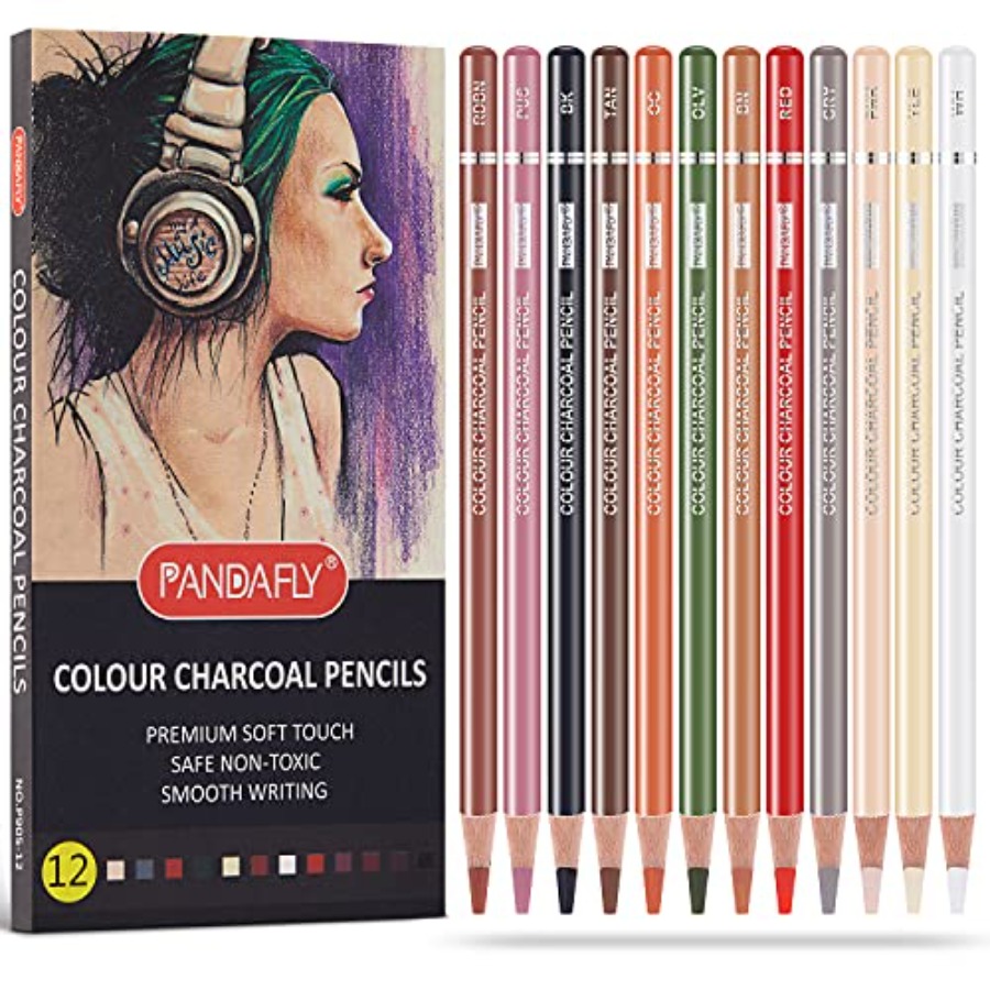 Professional Colored Charcoal  - огляд і ціна Chalk Pastel Set