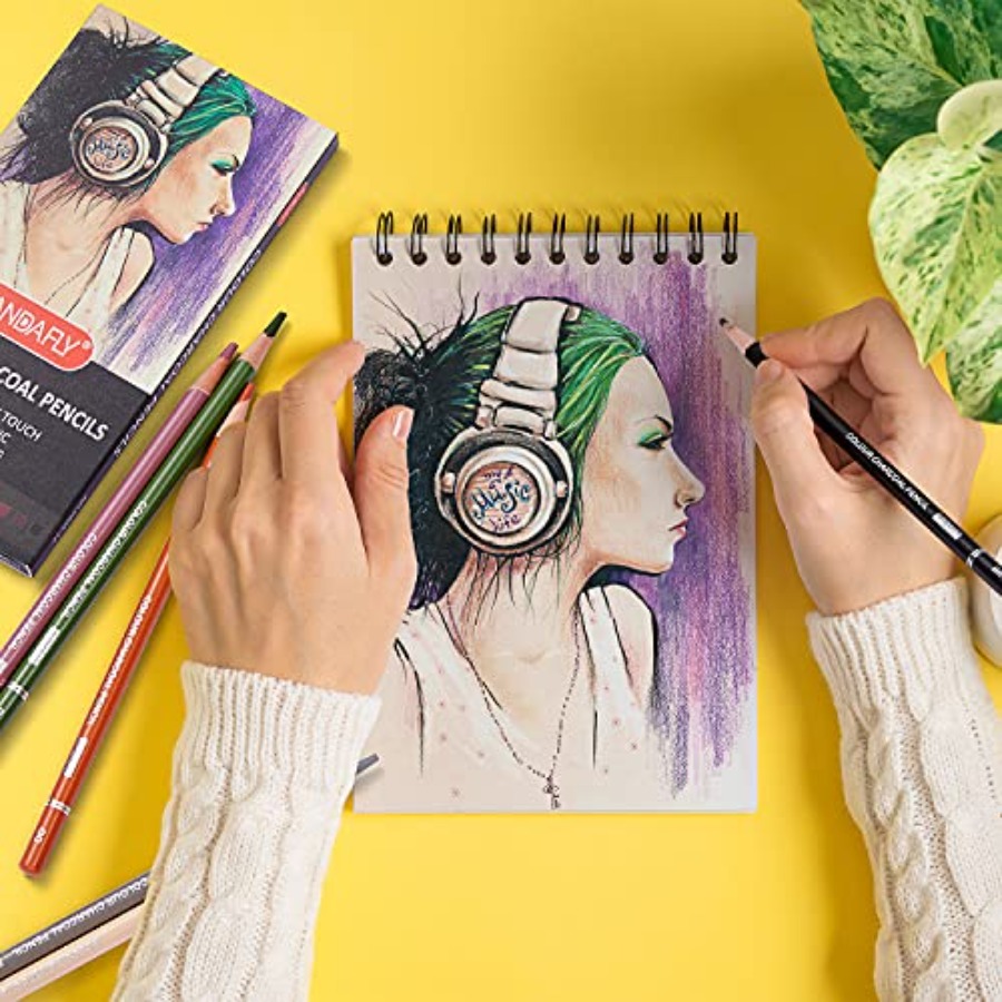 Professional Colored Charcoal  - огляд і ціна Chalk Pastel Set