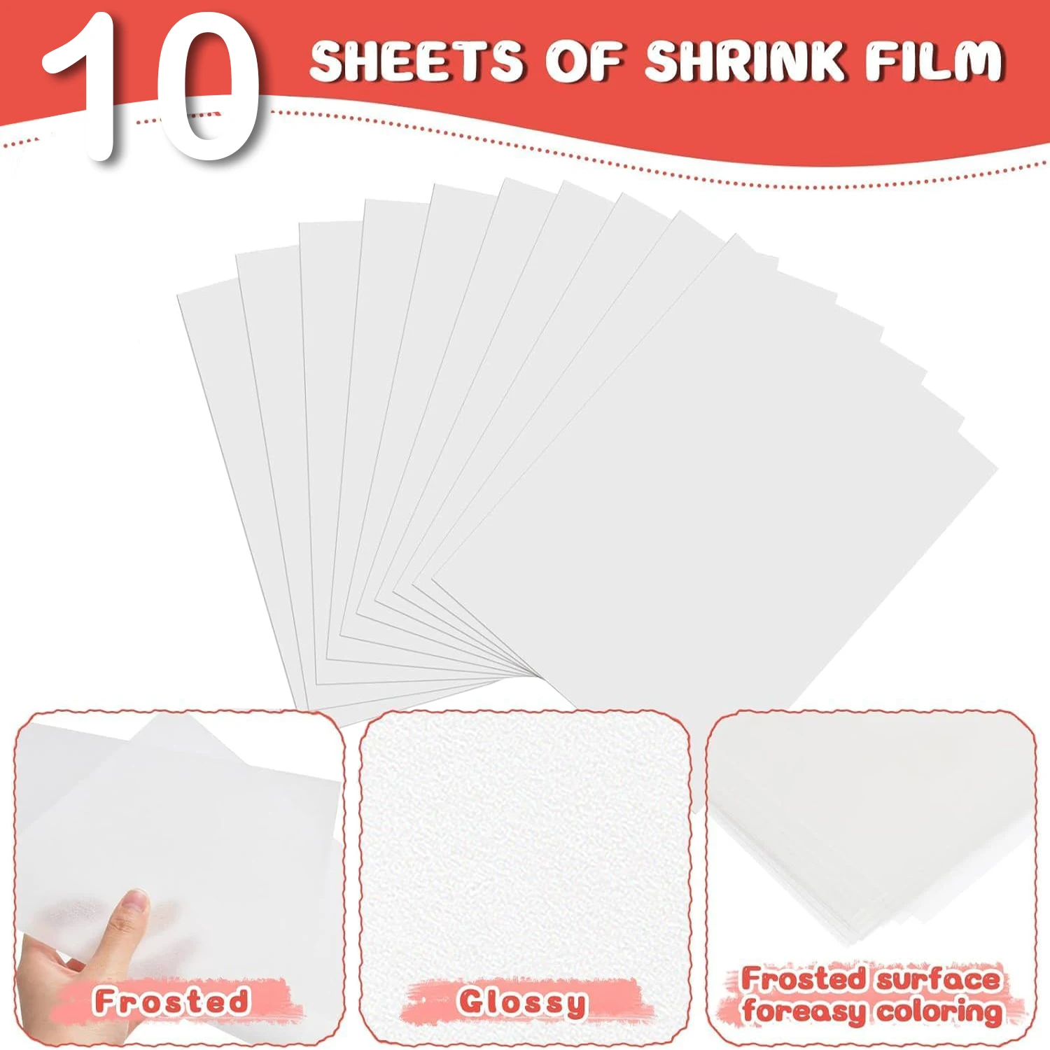 5-10 Pcs Shrink Plastic Sheets - огляд і ціна Art Craft Birthday Party