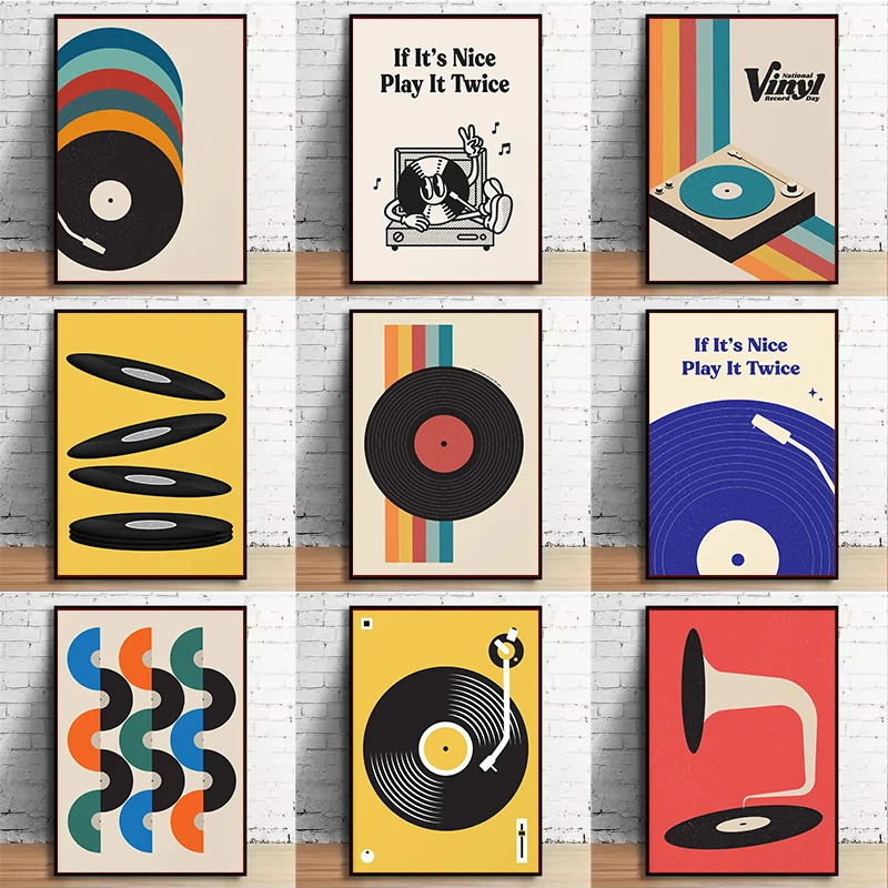 Mid Century Vinyl Record Canva - огляд і ціна Art Craft House