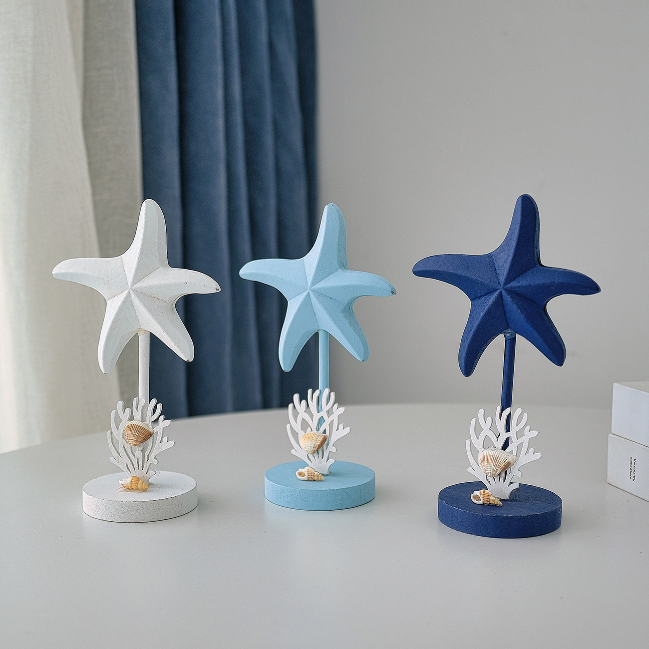 3Pcs Ocean Style Wooden Starfi - огляд і ціна Art Craft Restaurant