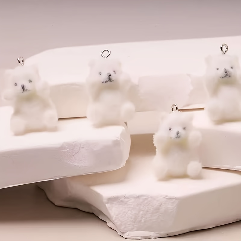 6Pcs Polar Bear Resin Charms C - огляд і ціна Art Craft Accessories