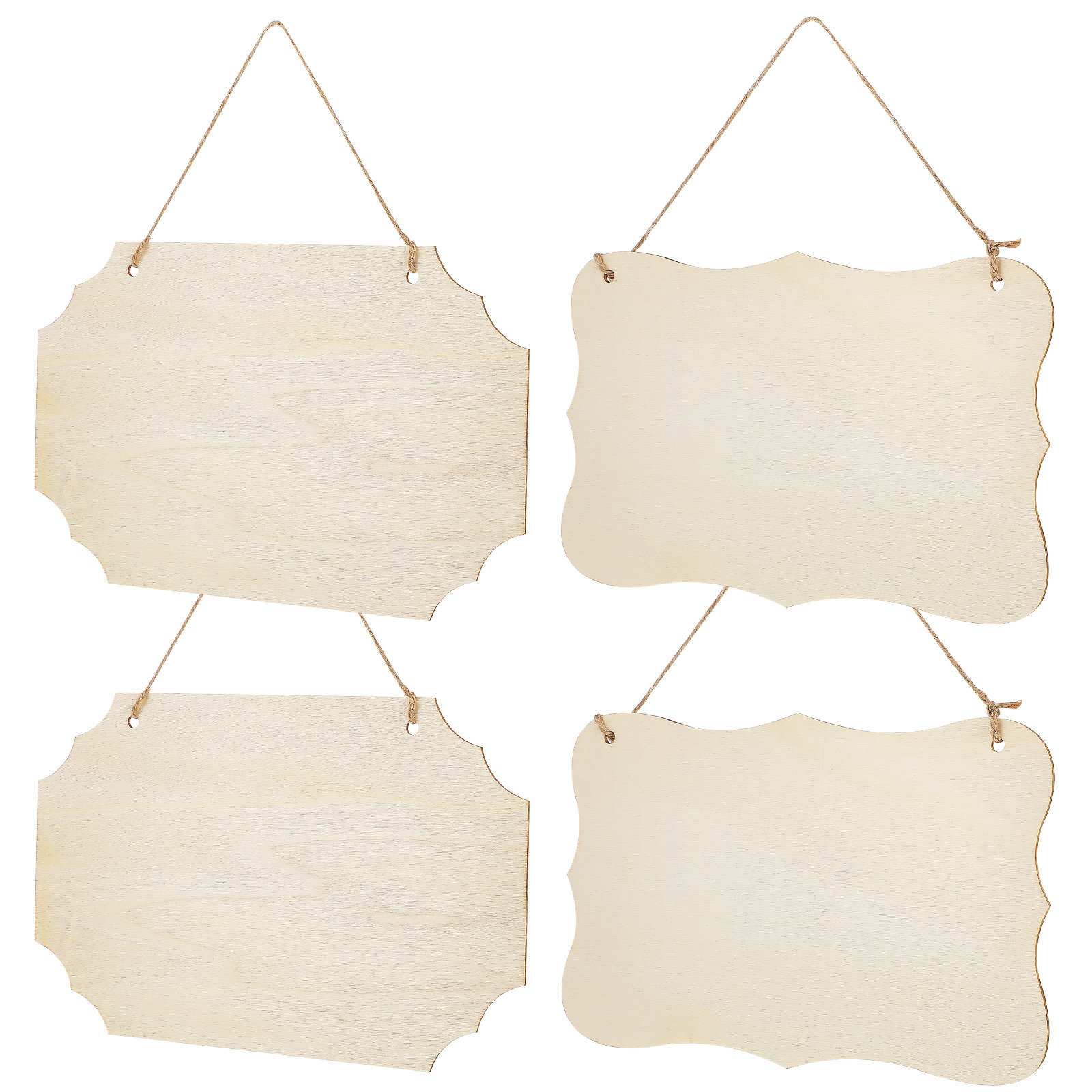 4Pcs Blank Wooden Craft Plaque - огляд і ціна Art Craft Door