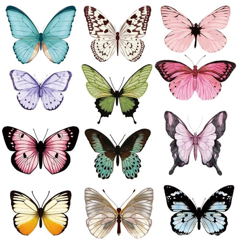 12pcs 3D Butterfly Wall Sticke - огляд і ціна Art Craft Birthday Party