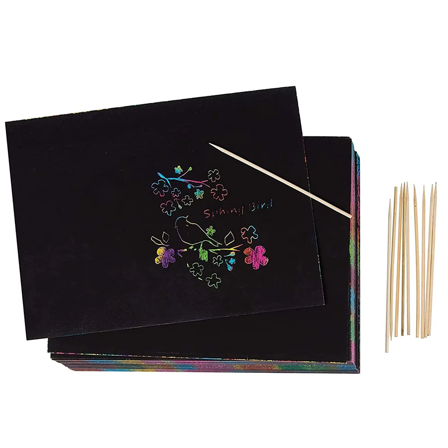 10/30pcs Rainbow Scratch Paper - огляд і ціна Art Craft Birthday Party