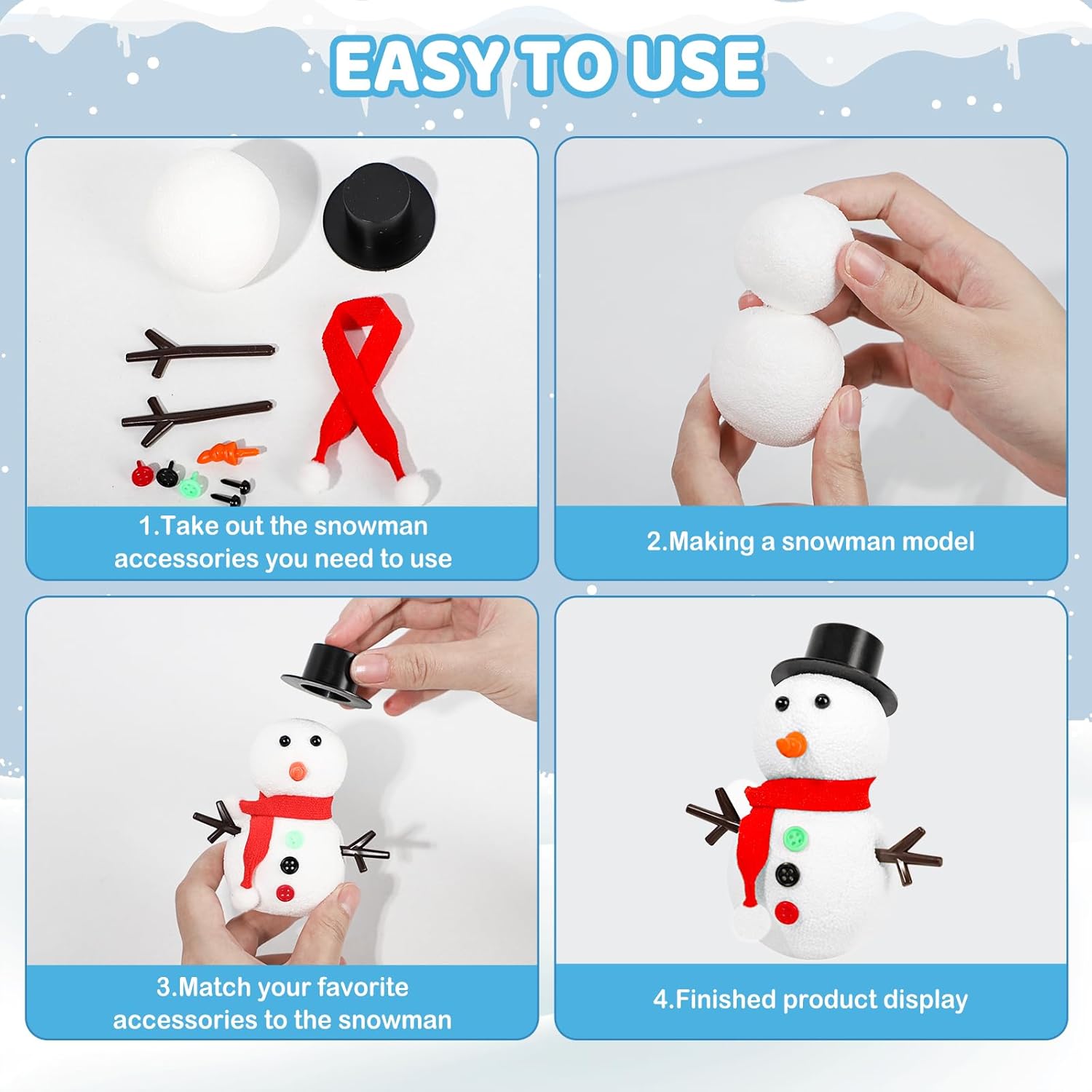12 DIY Snowman set toys, Chris - огляд і ціна Art Craft Upholstery